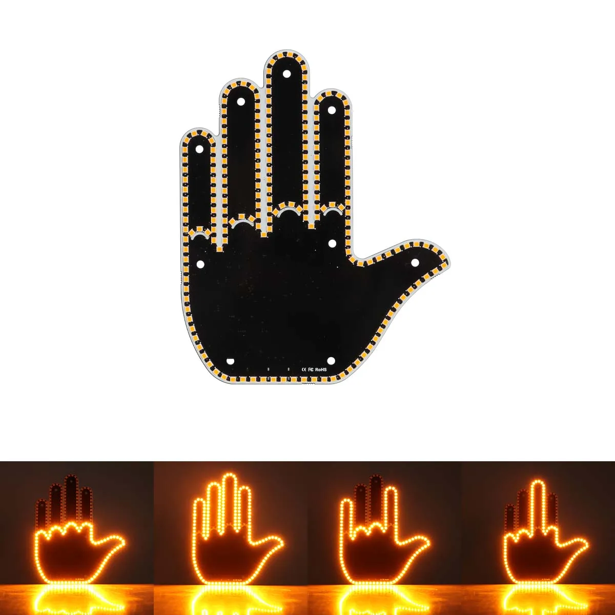 

Забавная Автомобильная Лампа-указатель С Дистанционным Управлением, Имитирующая Жест Среднего Пальца