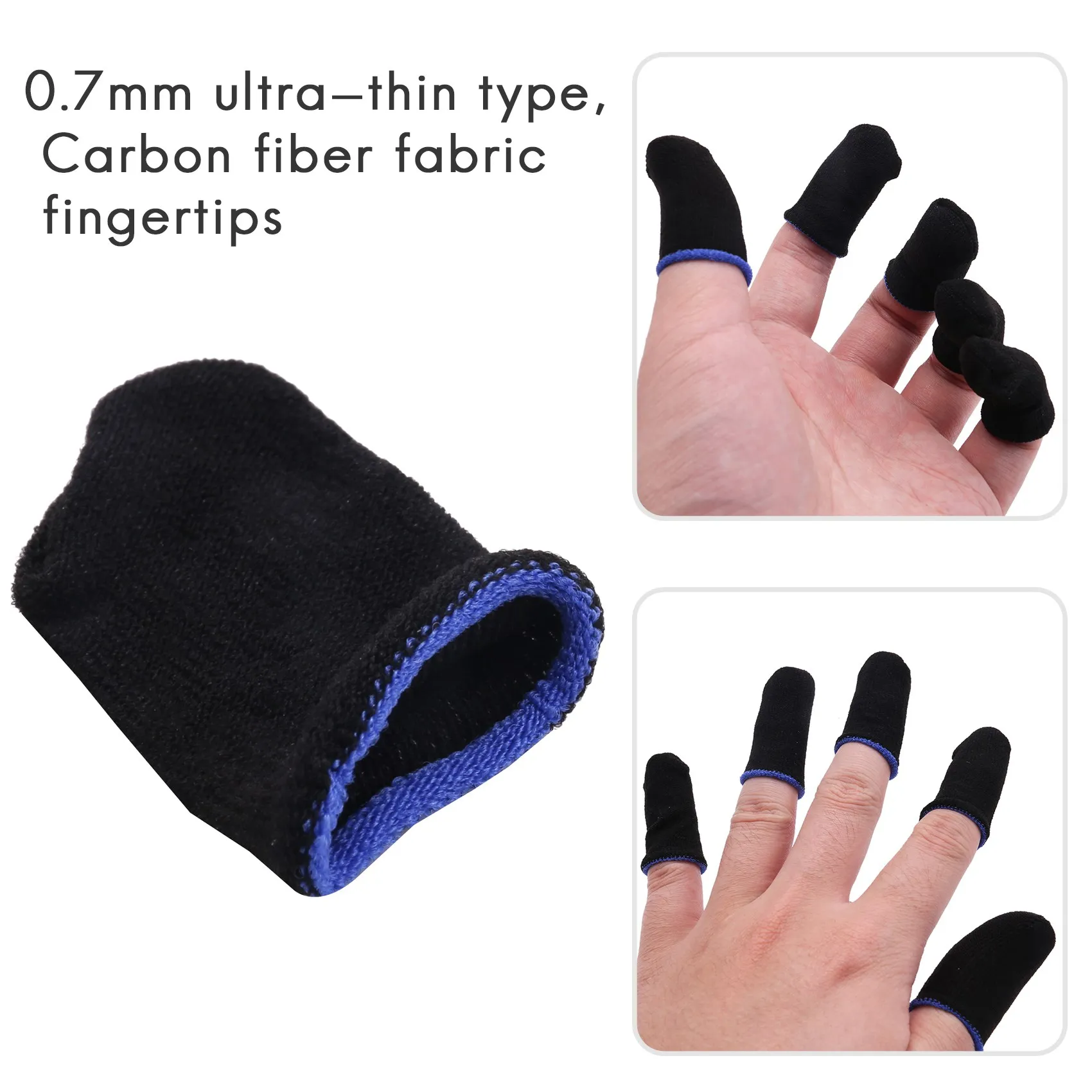 

18-Pin перчатки из углеродного волокна для PUBG мобильных игр перчатки для контактных экранов (12 шт.)