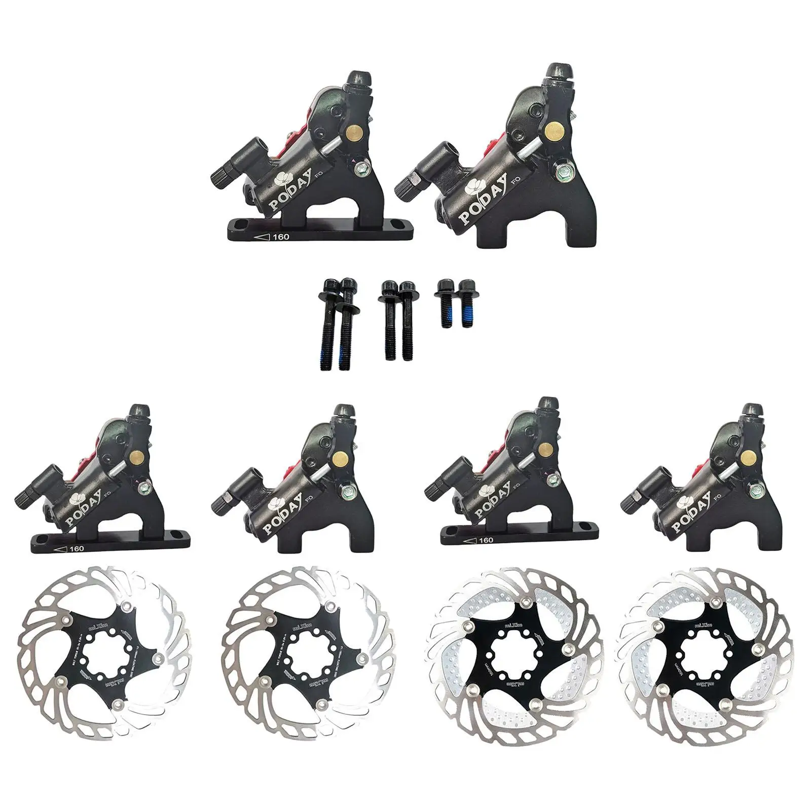 

Deluxe Mountain Bike Hydraulic Disc Brake Calipers Bicycle 160mm Disc Brakes