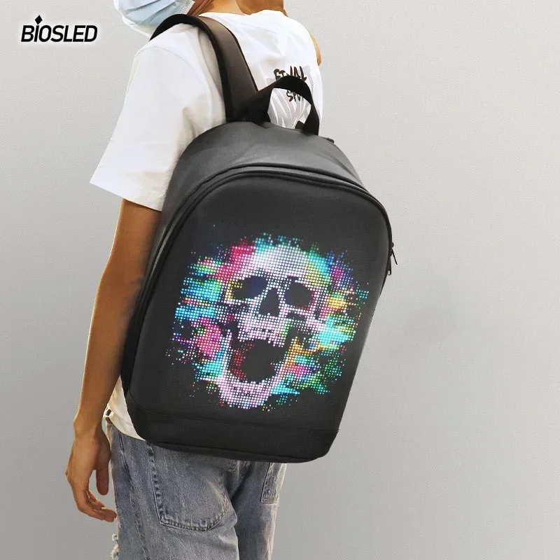 Светодиодный рекламный рюкзак BLUETH Version Портативный светодиодный Magic Smart Walking Billboard