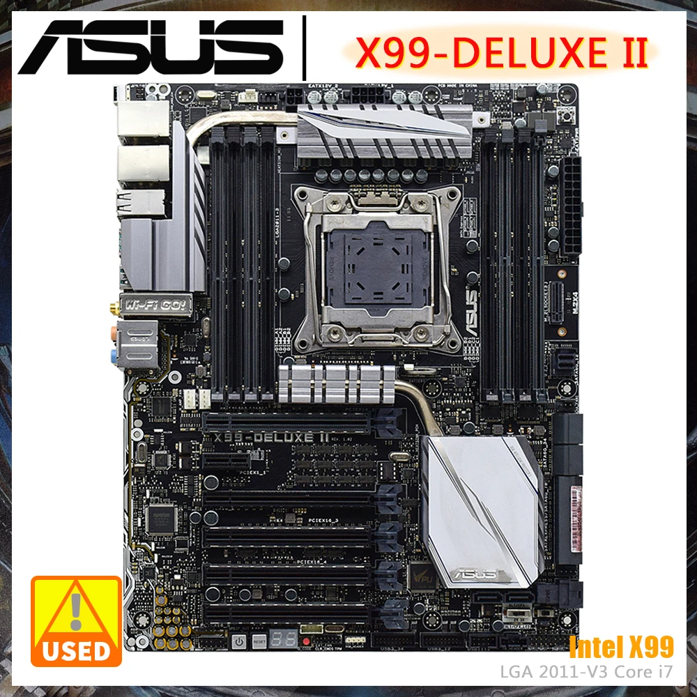 

Материнская плата ASUS X99-DELUXE II с набором Микросхем Intel X99 LGA 2011-V3, разъем с поддержкой Core i7 Intel 14 нм Cpu8 × DDR4 DIMM 128 ГБ X99 Kit