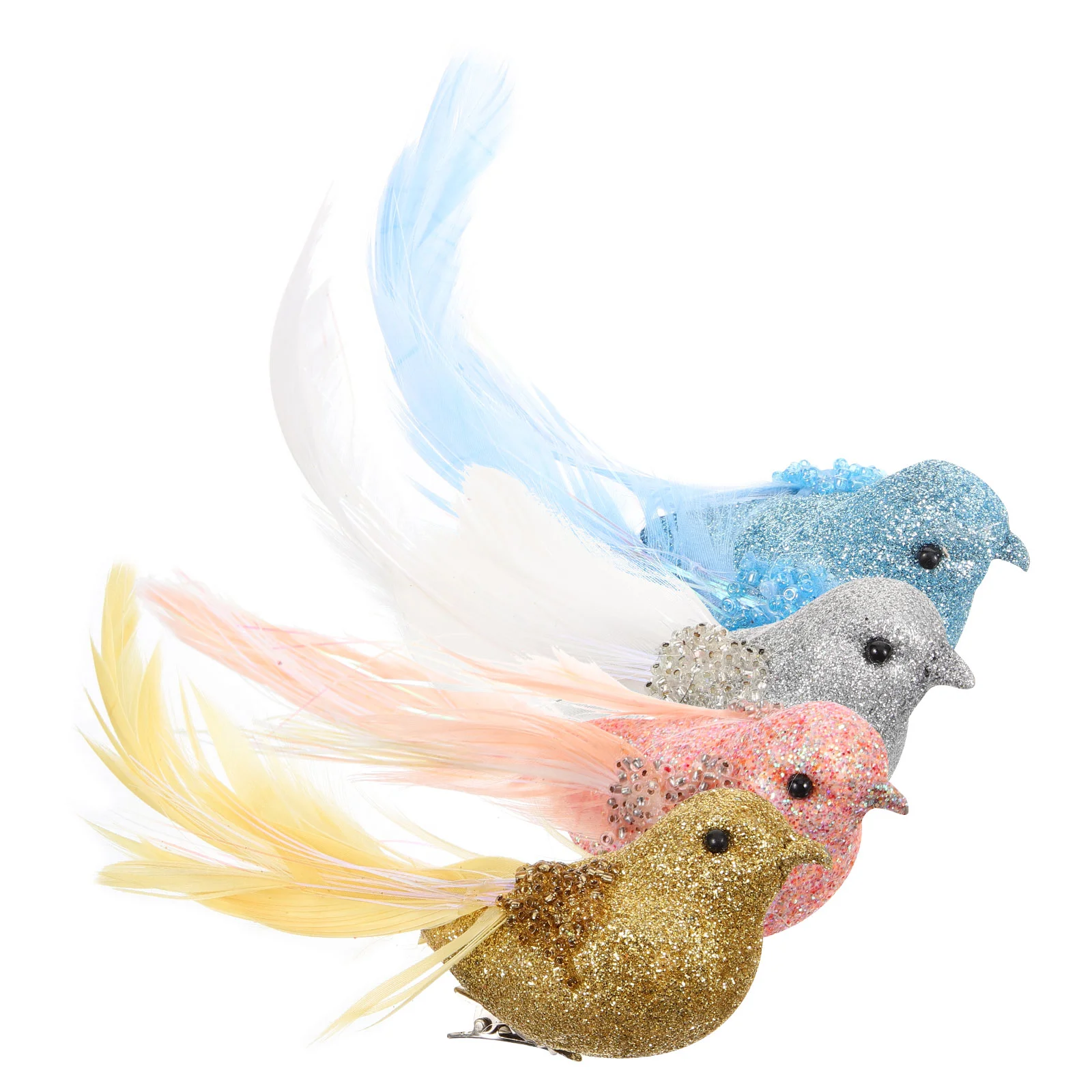 

4 Pcs Decor Bird Ornament Foam Small Figure Realistic Figurine Decoration