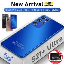 Teléfono Inteligente S21 + Ultra, versión Global, 5G, pantalla HD de 6,7 pulgadas, 12 + 512GB, 24MP + 48MP, desbloqueado, Android (2)