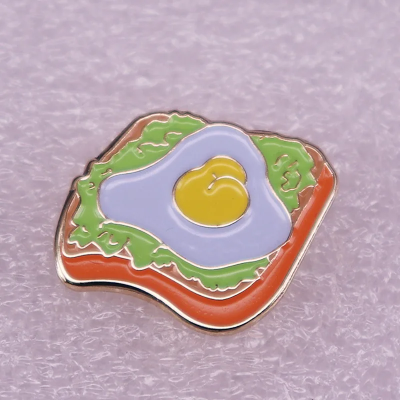 

Avocado Eggs on Toast Jewelry Gift Pin Wrap Garment Fashionable Creative Cartoon Brooch Lovely Enamel Badge Clothing Accessories