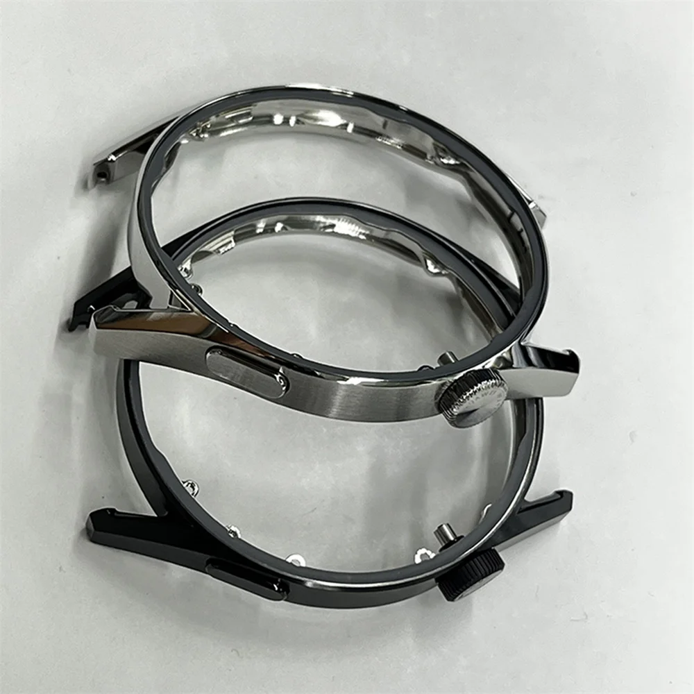 Чехол для часов 46 мм серебристый/черный аксессуары Huawei GT3 со средней рамкой