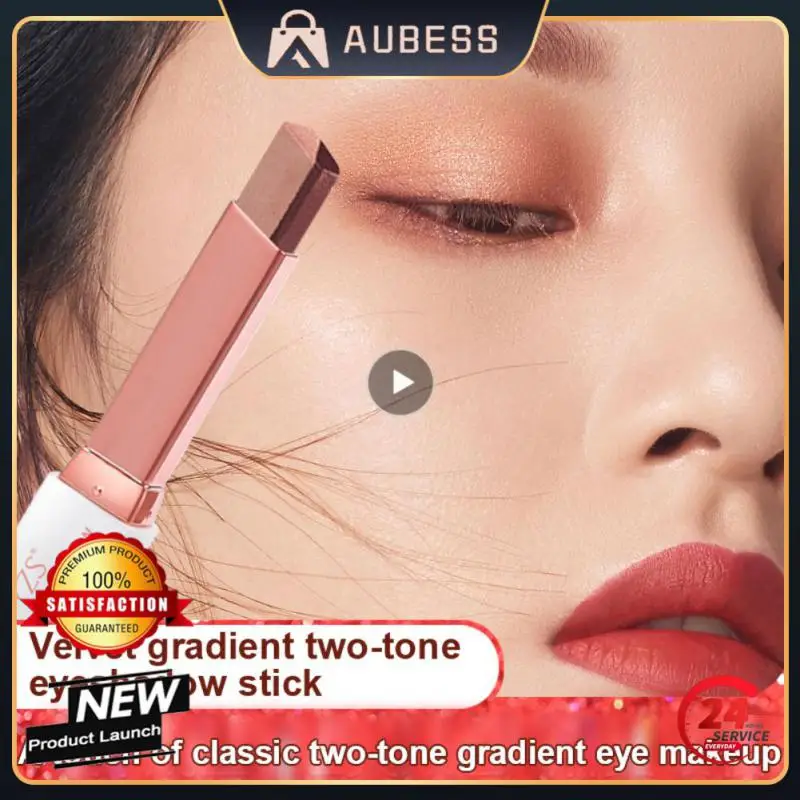 

2 In 1 Double Color Gradient Velvet Shadow Stick Eye Makeup Professional Waterproof Lasting Shimmer Metallic Eyeshadow Makeup