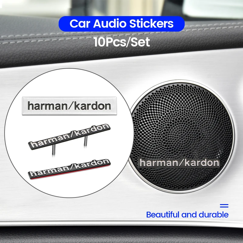 10pcs Car Speaker Audio Sticker 3D Badge Emblem Decoration Stickers For Volkswagen VW Passat Caddy Golf Scirocco Polo Beetle CC - купить по