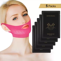 4d double v shape face lifting slimming thin line chin collagen sheet anti wrinkle anti aging hanging ear dropshipping