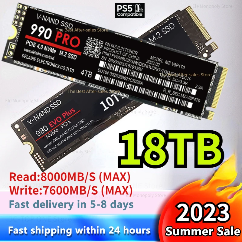 

16TB 2023 SSD M2 NVME 500GB 980 EVO Plus 250GB Internal Solid State Drive 1TB hdd Hard Disk 990 PRO M.2 4TB for laptop Computer