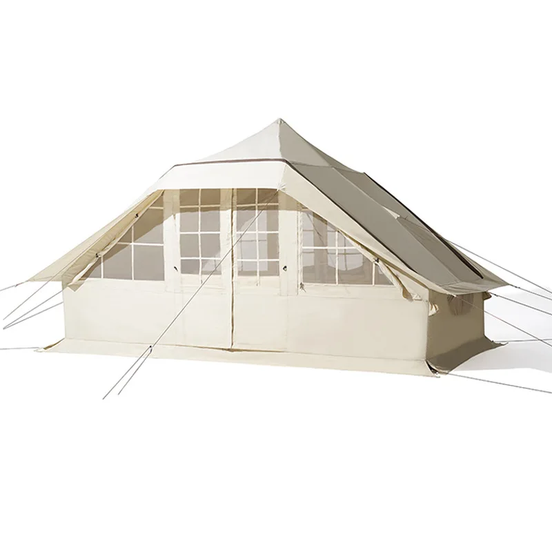 

Outdoor 5-8 Person Thickened Waterproof Camping Speed Opening Inflatable Large Space Cotton Roof Tent