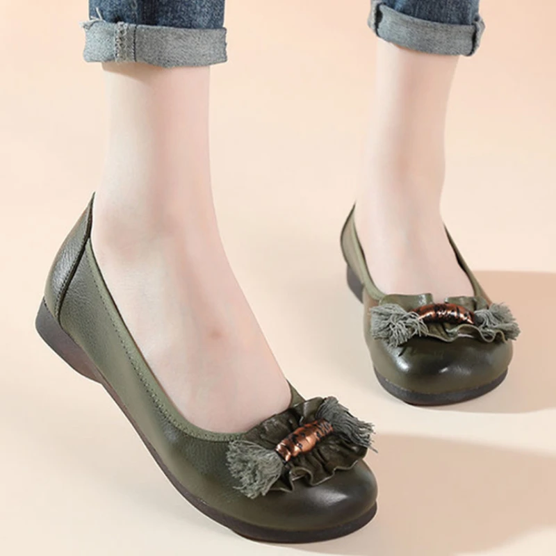

Classic Retro Designer Brand Ladies Beautiful Flats Shoes Slip on Summer Wedge Round Toe Breathable Hollow Out Large Woven Black