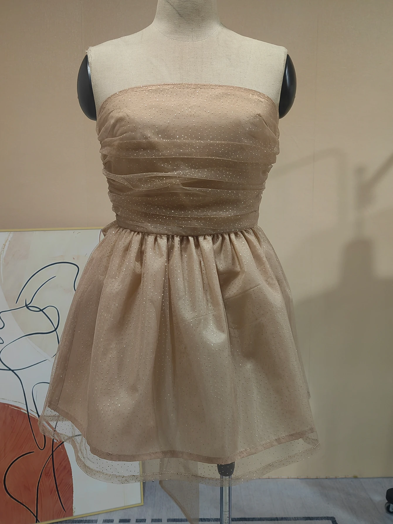 Сексуальное черно-белое мини-летнее платье с открытой спиной женское элегантное