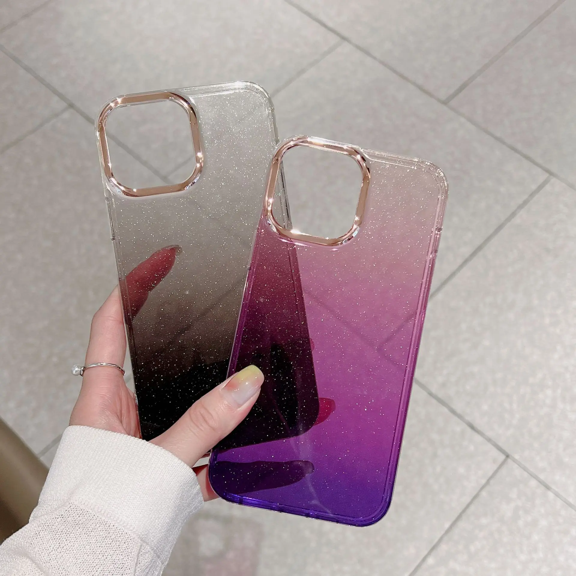 

Anti fall female Gradual star glitter powder is suitable Case For iPhone 14 13 11 12 Pro Max Mini XR X XS Max