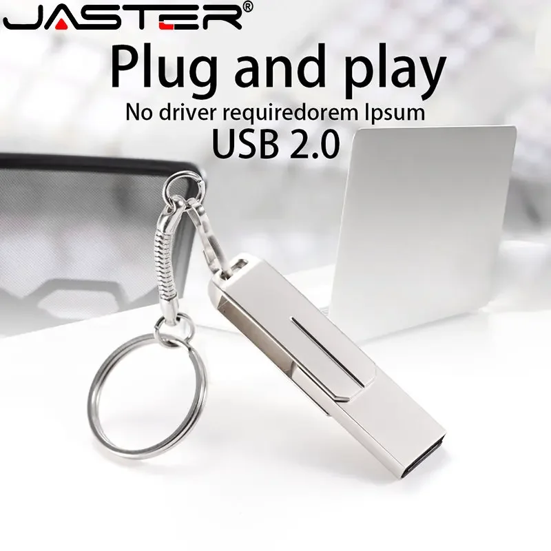 JASTER Новый металлический флэш-накопитель USB 2.0 64 ГБ 32G с индивидуальным логотипом
