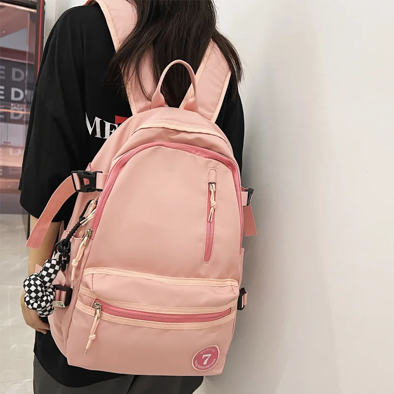 

Unisex Multiple Pockets Waterproof Nylon Backpack Cool Large Capacity Women Travel Bag Girl Sudent Schoolbag Laptop Bags