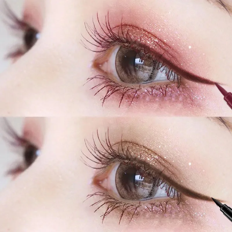 

3/1Pc Waterproof Eyeliner Black Brown Fast Drying Colorful Eyeliner Pen Smooth Fashion Eye Makeup Cosmetics Eyeliner Wholesale