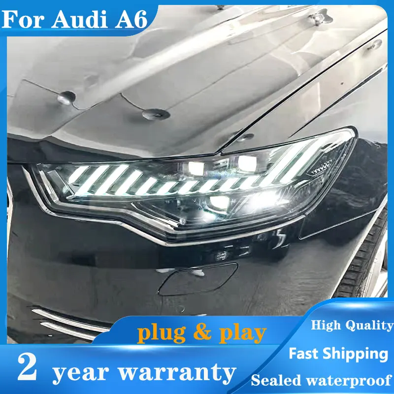 

LED Front Lamp For Audi A6 Full LED A6L C7 Headlight 2012-2015 Headlights LED DRL With Dynamic Tuning Signal Car Styling
