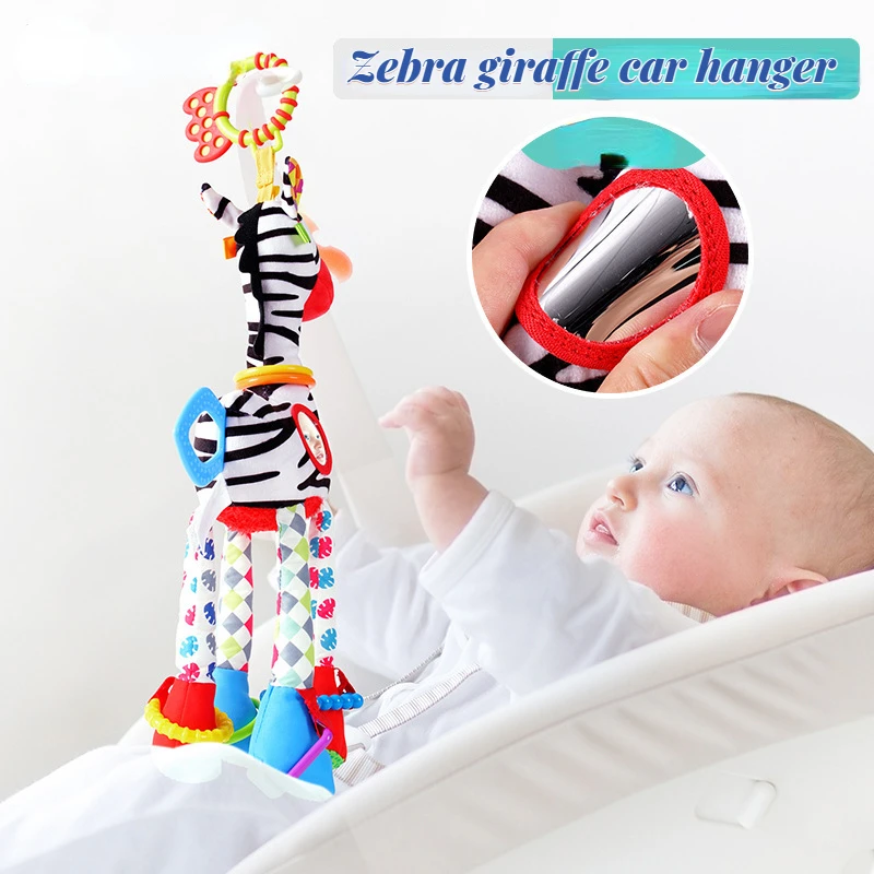 

47*15cm Baby Toys for Stroller Zebra Giraffe Car Hanger Baby Car Bed Pendant Kids Toys Baby Newborn Toddler Toys