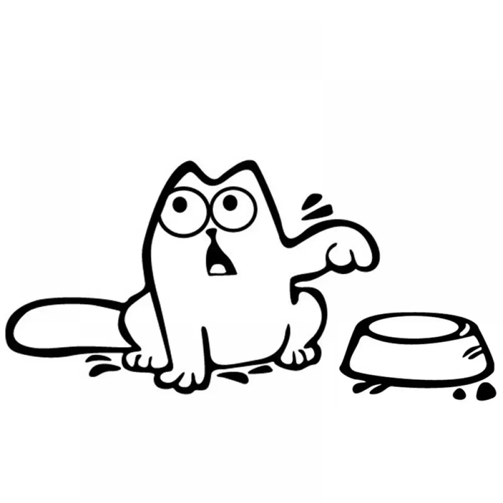 LYKX забавная кошка корм меня автомобильные наклейки водонепроницаемый ноутбук