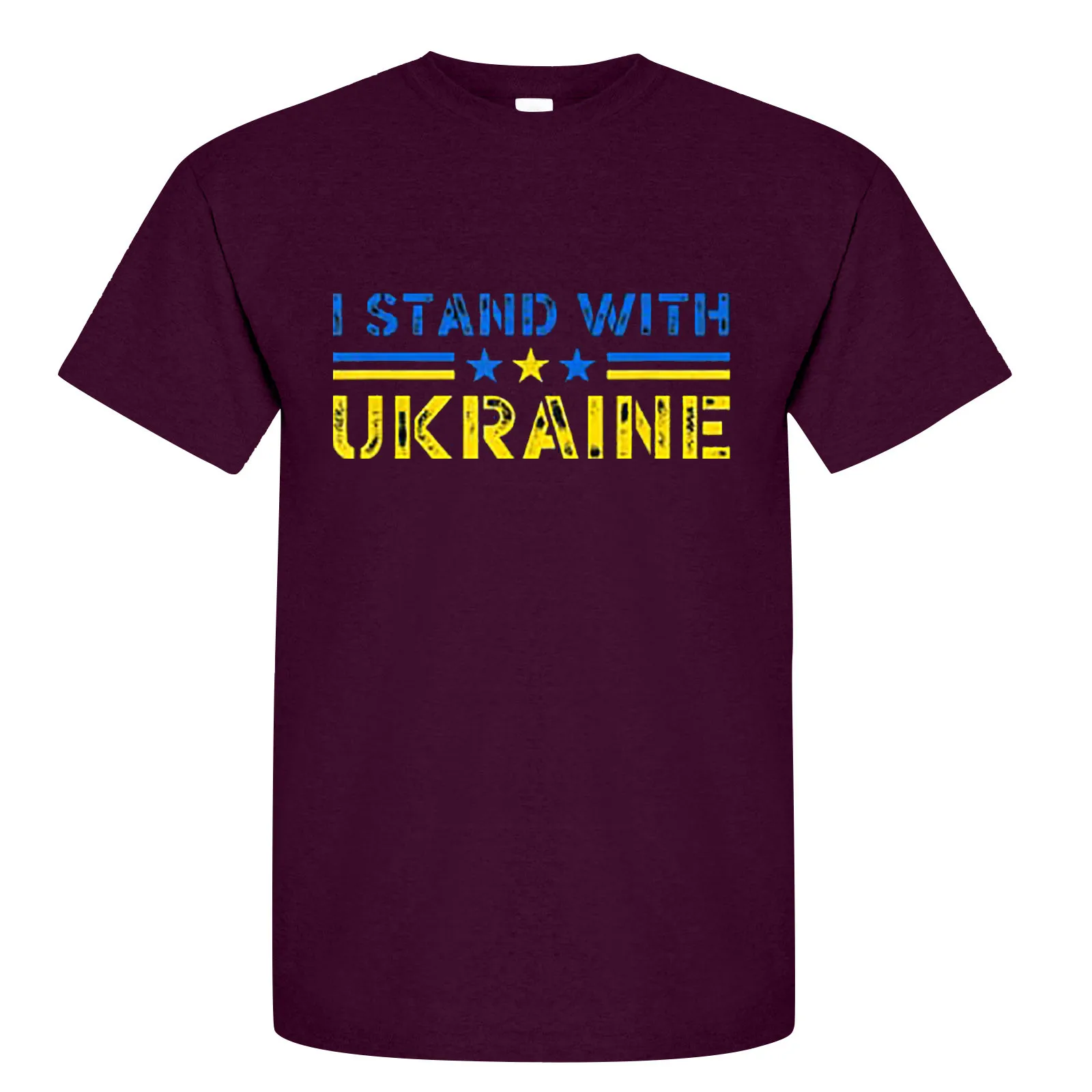 

Футболка мужская с национальным украинским флагом, повседневная ностальгическая рубашка с коротким рукавом и круглым вырезом, в винтажном ...
