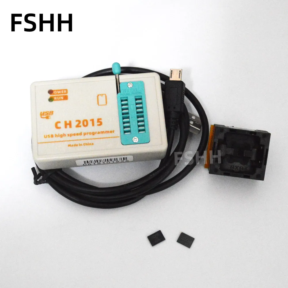 SPI FLASH  USB Programmer CH2015+TFBGA24 to DIP8 Adapter BGA24 6X8MM for FLASH 25Q64/25Q128  eeprom/AVR/DATA FALSH  Programmer