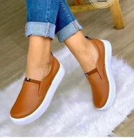 2022 new women loafers platform shoes slip on flat shoes woman flats leather casual shoes ladies black loafe women shoes