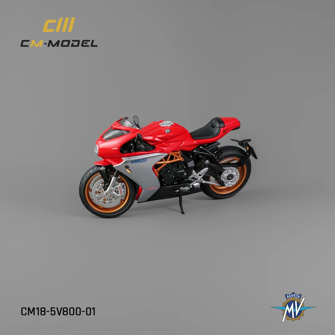 Модель CMModel 1/18 литая под давлением модель мотоцикла MV Agusta Supervolce800 RED