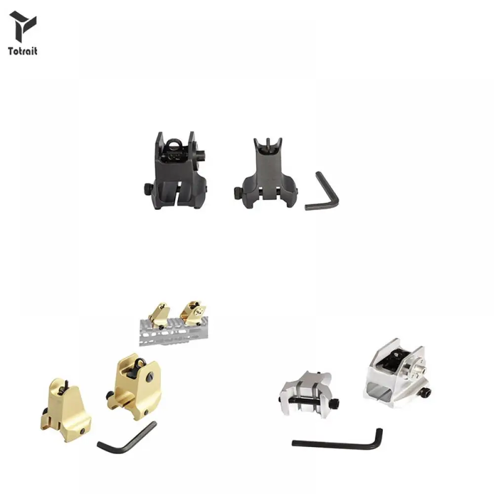

TOtrait New Aluminum Front Iron Sight Combo Set Windage Adjustment Knob for Hunting Airsoft Riflescope Sight