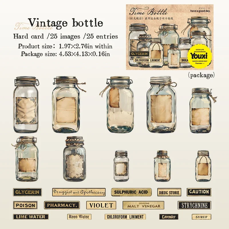 

Набор стикеров Jianwu Time Bottle Language Series