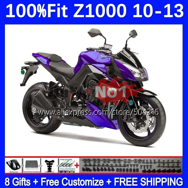 

Injection Body For KAWASAKI NINJA Z 1000 Z1000 Z-1000 10 11 12 13 176MC.70 Z1000SX 2010 2011 2012 2013 OEM Fairing Purple blk