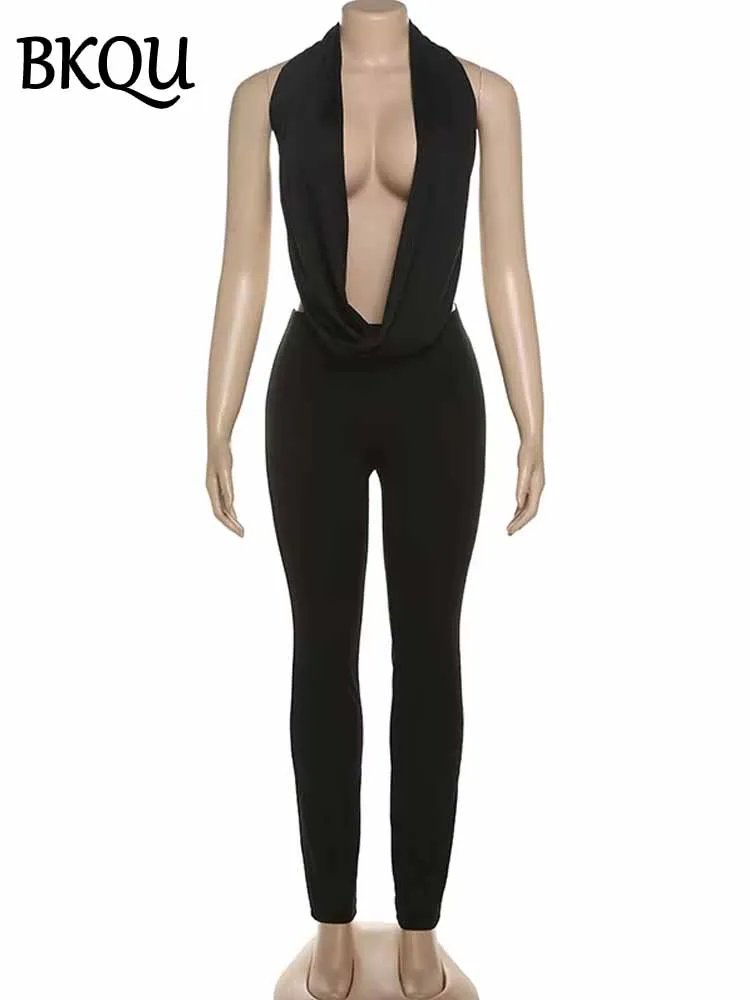 BKQU сексуальные комплекты из 2 предметов женские майки с распашным воротником и