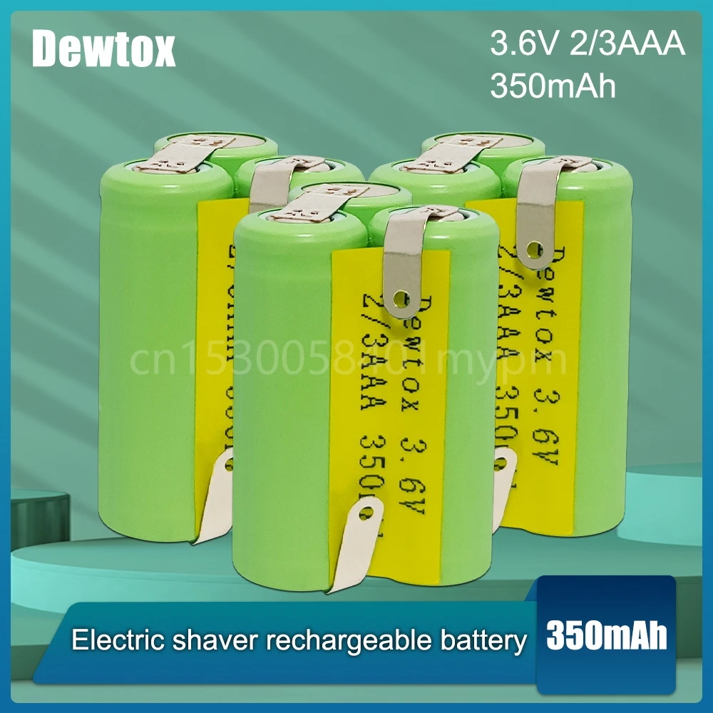 

3,6 В 2/3AAA 2/3 AAA 350 мАч Ni-MH перезаряжаемая батарея со сваркой 3 батареи для электрических бритвенных станков, электрических зубных щеток