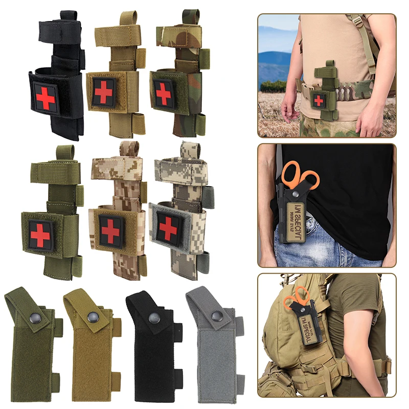 

Tactical First Aid Kit Hanging Bag Multi-Function CAT Tourniquet Bag Fast Hemostasis Medical Shear Scissors Cover Molle Pouch