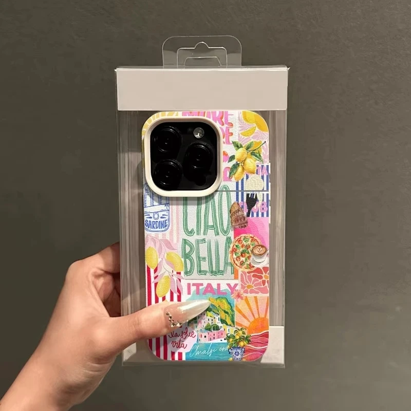 Кожаный чехол для телефона в итальянском стиле для iPhone 17 Air 16 E 15 14 Plus 13 12 11 Pro Max XS Max, мягкий силиконовый чехол (art.: 3920da2e2e9ff) - 3920da2e2e9ff