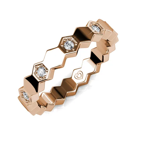 YOLORA Латунное кольцо с кристаллом Swarovski для женщин и мужчин