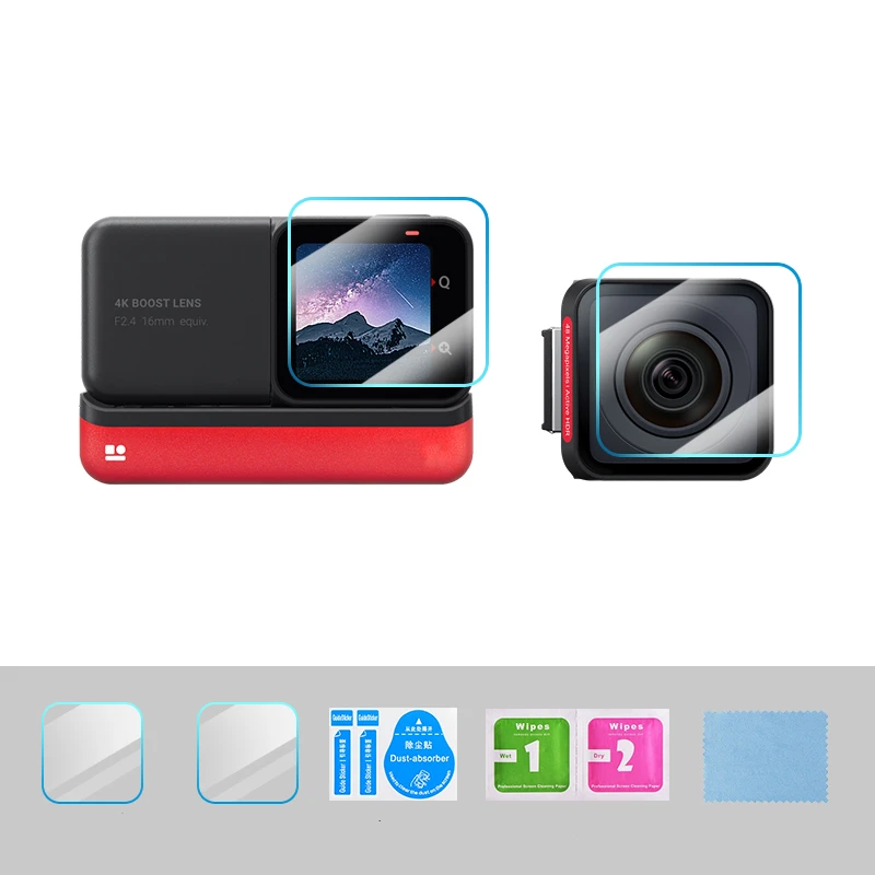 

For Insta360 One RS/R Tempered film host 4K wide-angle Enhanced One-inch Wide-angle Lens tempered Glass Protective Film