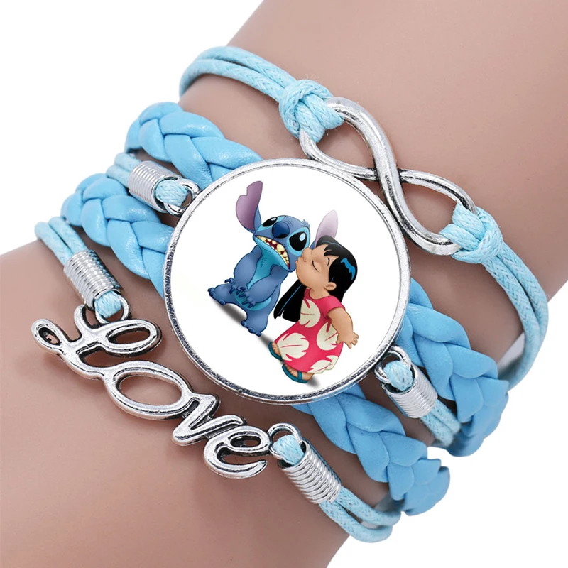 Игрушки Disney 1 шт. Лило и Ститч Мультяшные модели Аниме фигурки милые наручные