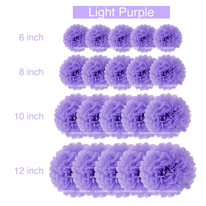 

Бумажные помпоны белые 20 шт