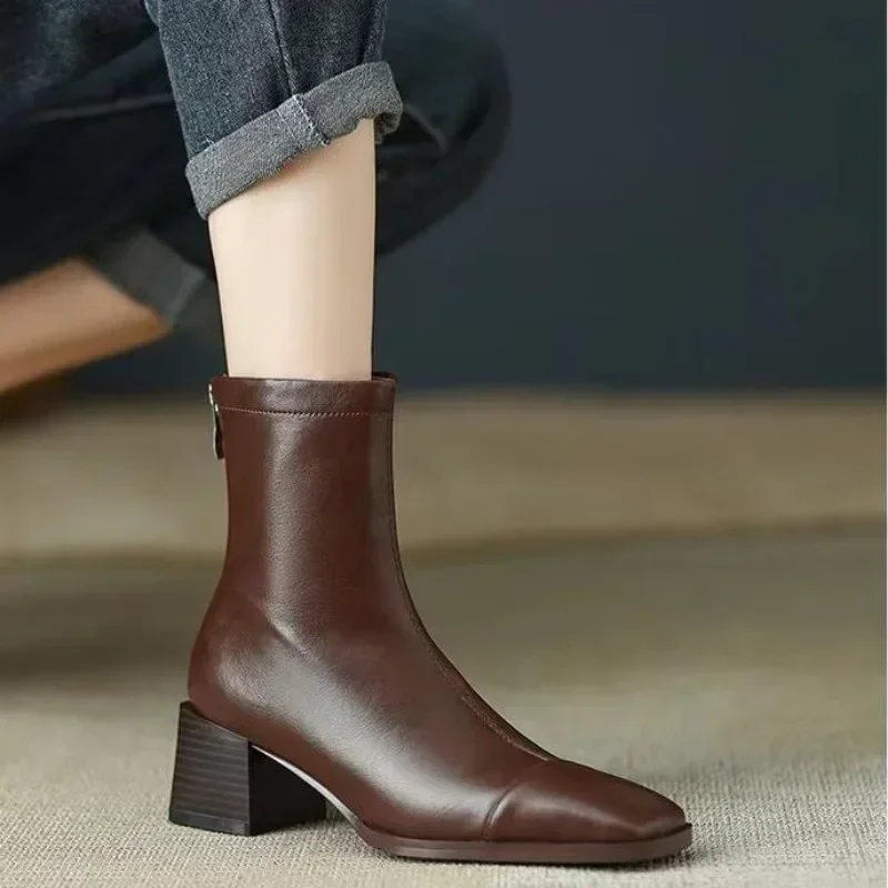 НОВЫЕ винтажные теплые хлопковые женские ботильоны модная элегантная обувь с