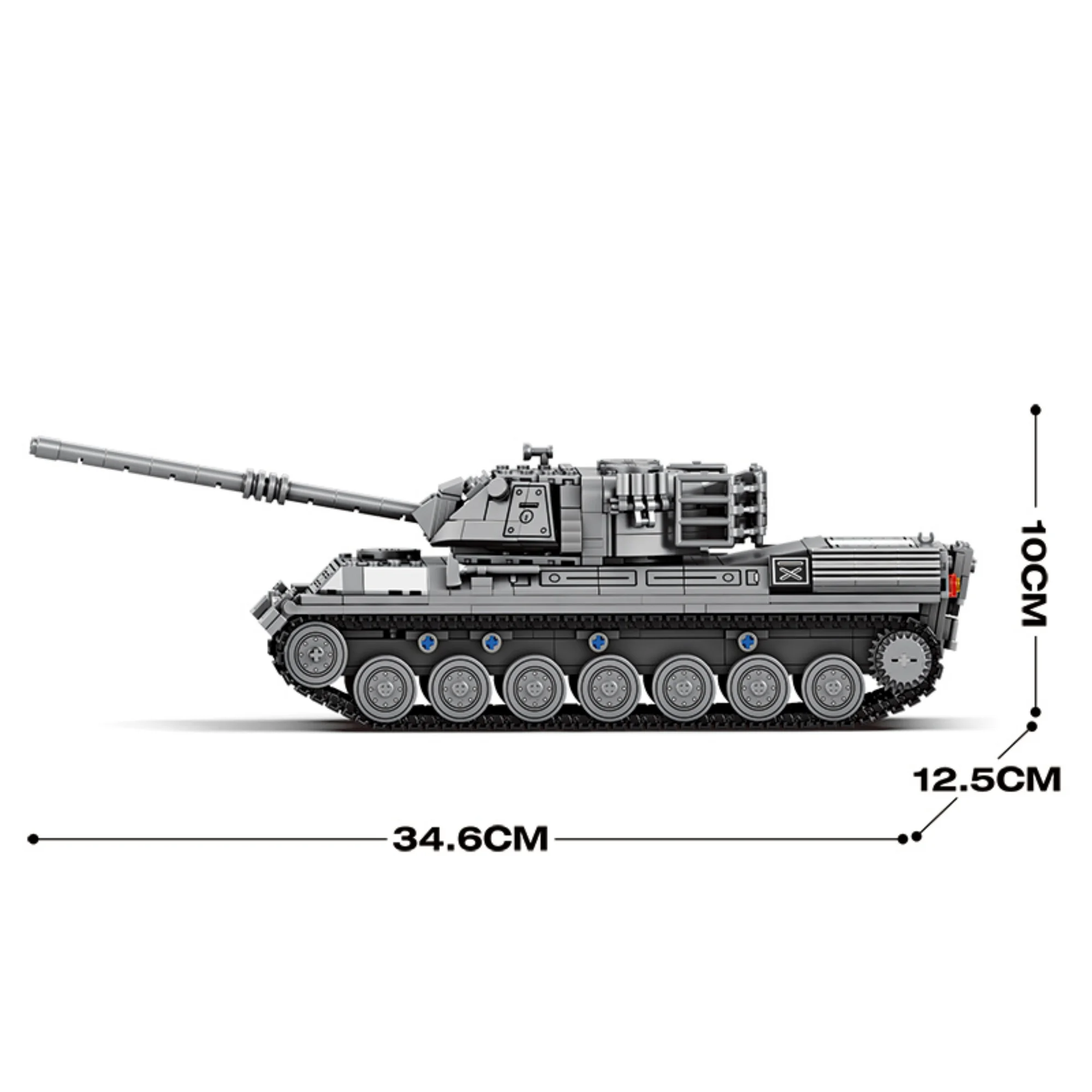 Конструктор «Основной боевой танк Леопард-1» (1273 детали), классический танк времен холодной войны, военная техника, игрушки-конструкторы для взрослых, подарки (art.: 3920d94833e5c) - 3920d94833e5c