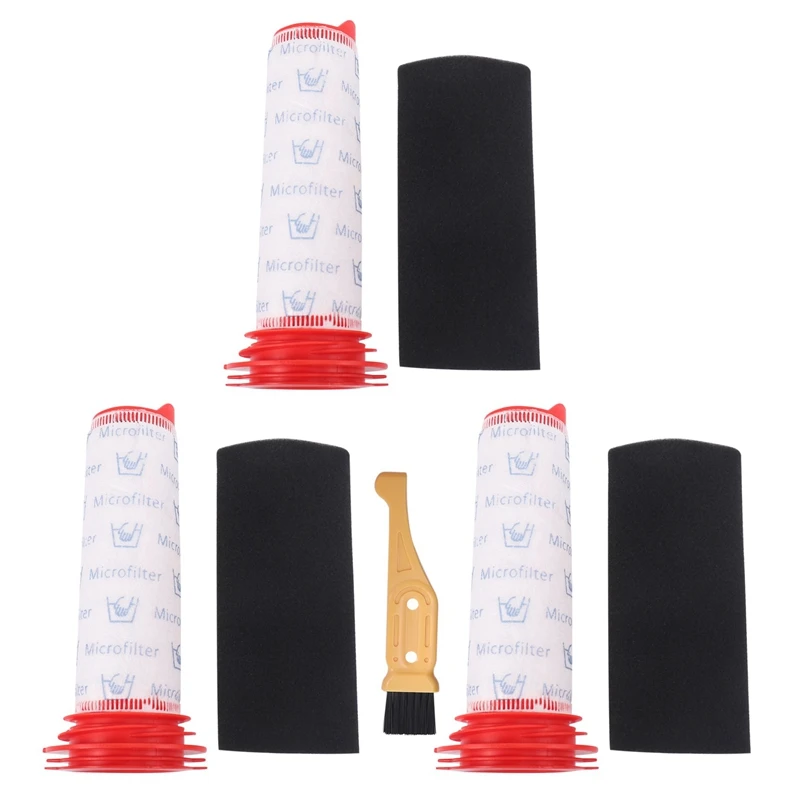 

3Pack Replacement Main Stick Filter + Foam Insert Set For Athlet Cordless Vacuum Cleaner