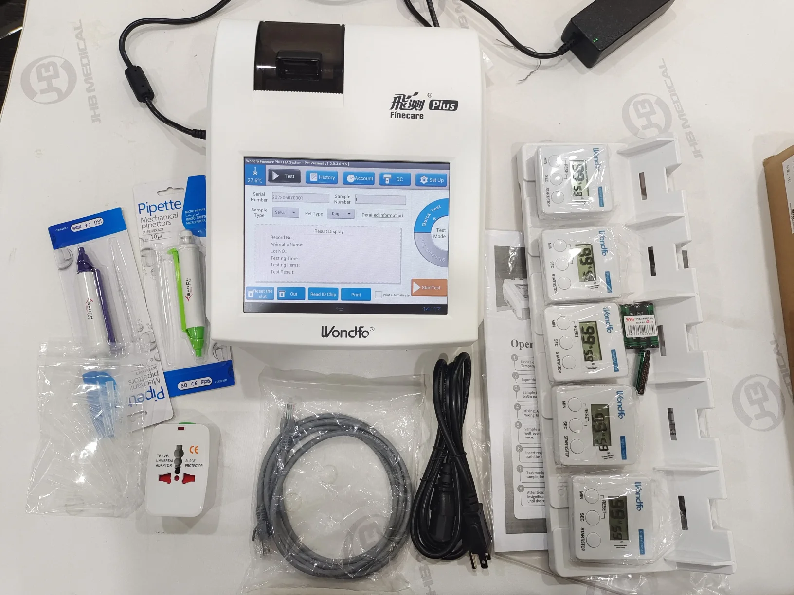 Анализатор флуоресценции Wondfo FIA FS-114 HbA1c TSH FT3 FT4 PSA Тестовые комплекты