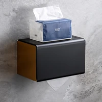 aluminum black bathroom paper towel stick roll holder bathroom phone holder brief tissue box rack toilet paper tissue boxes