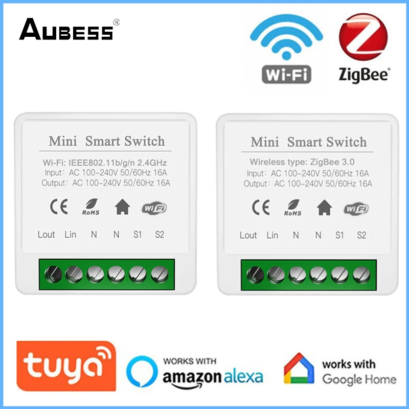 

Умный выключатель Tuya Zigbee с поддержкой Wi-Fi, 10 А, 16 А