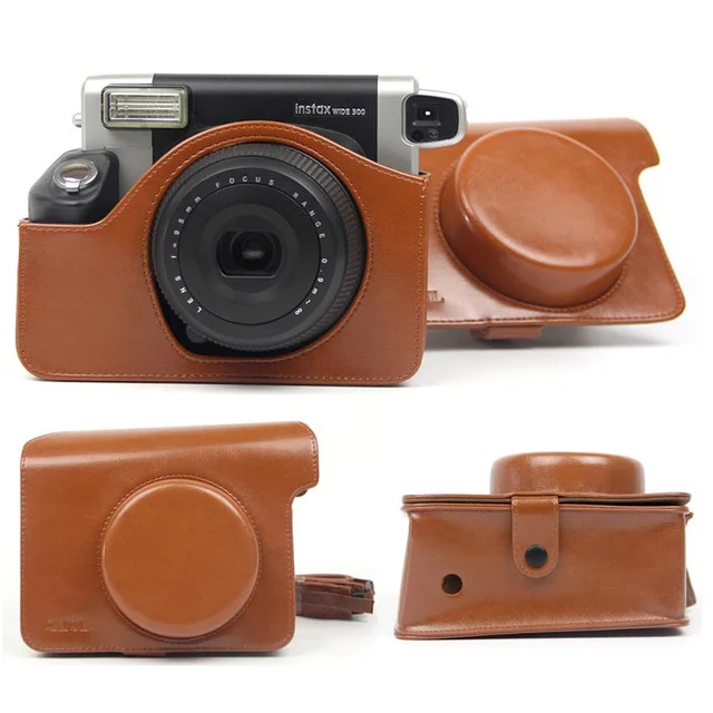 

Original FujiFilm Instax 300/200/210 Camera Accessories PU Leather Bag Crystal Clear Case Photo Album Instant Film Cameras