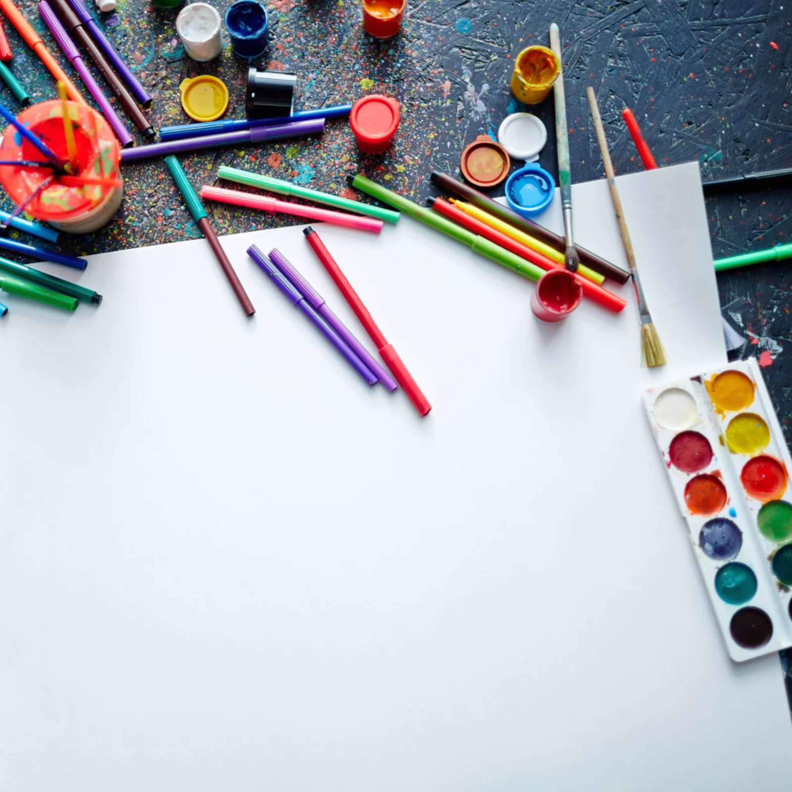 

2 Rolls Drawing Paper White Table Top Easels Craft Poster Crafts Toddlers