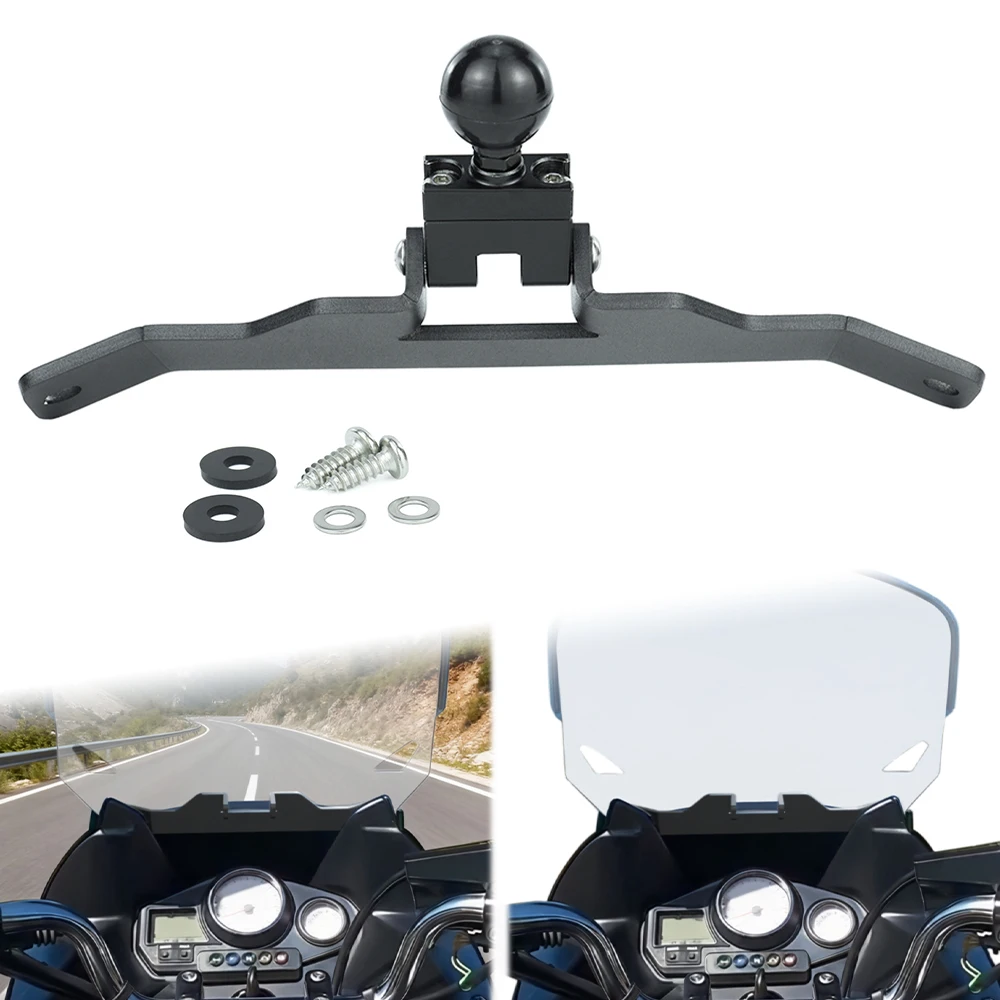 Фото Для Yamaha TDM 900 TDM900 2002-2011 мотоциклетное крепление с GPS-навигацией, кронштейн для лобового стекла, подставка для телефона, держатель адаптера №1