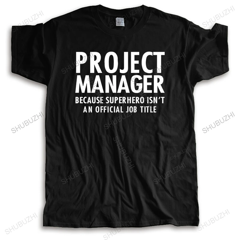 

Homme brand fashion t shirt summer men casual t-shirt Project Manager Superhero Funny Top Tees Mens streetwear cool Tshirt