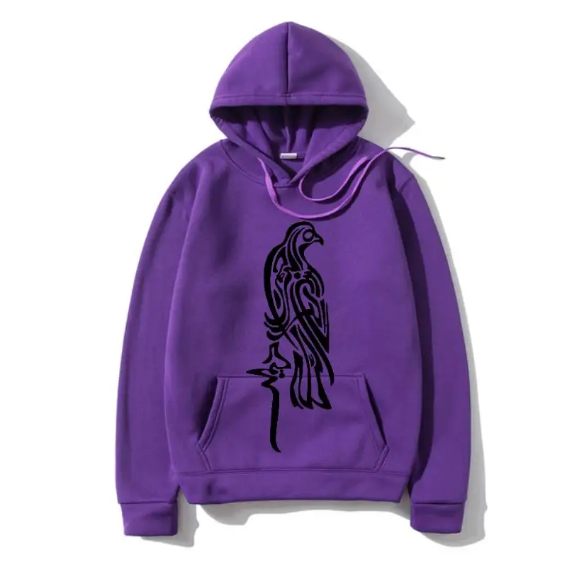 

Pullover Muslin Culture Arabic Black Birds Funny Fleece Men Outerwear Printing Hoody Cotton Outerwear Outerwear For Male