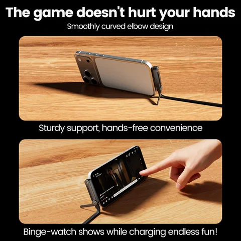 Elough PD240W Elbow Type C to Type C Кабель для быстрой зарядки Складной кабель типа C to Type C Встроенное крепление для телефона для iPhone Xiaomi